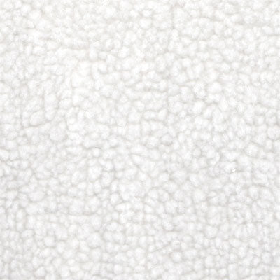 white medium weight polyester soft and fluffy sherpa