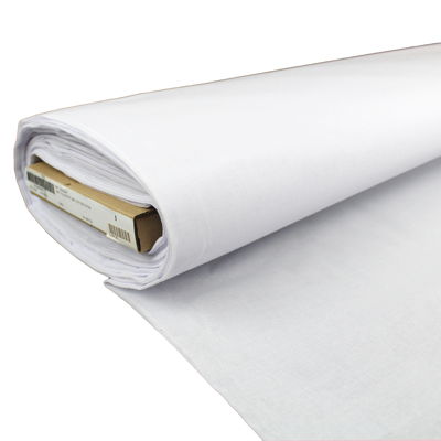 white heavy weight polyester cotton buckram interfacing