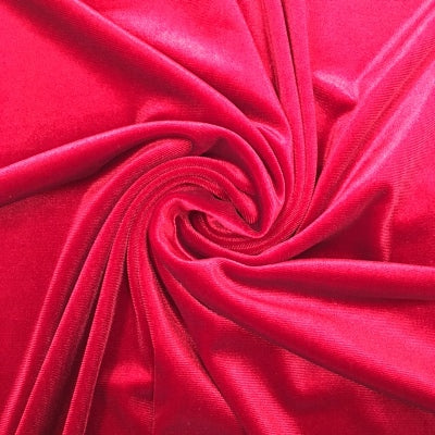 red vienna stretch velvet