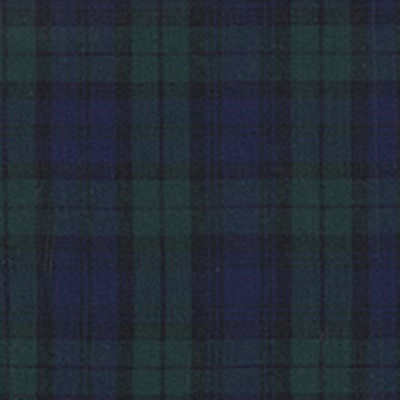 medium weight cotton yarn dye brushed plaids in the design of black watch tartan