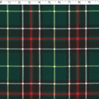medium weight cotton yarn dye brushed plaids in the design of Newfoundland tartan
