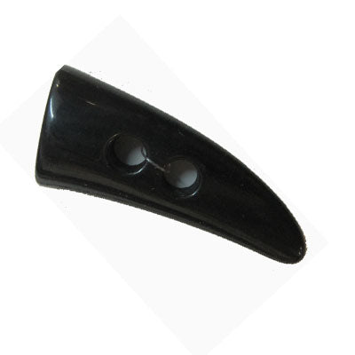 black 43mm fashion button -in the shape of a horn