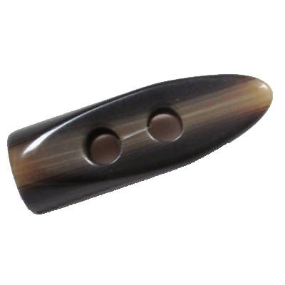 brown 45mm two hole fashion horn button