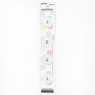 4 x 18mm white 2 hole button