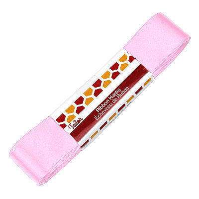 pink 25mm wide satin ribbon hank