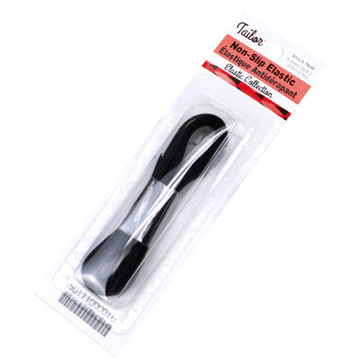 black nylon silica gel spandex 9.5mm non slip elastic