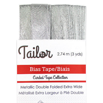 DOUBLE FOLD BIAS TAPE METALLIC