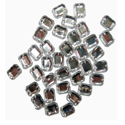 JEWEL EMBELLISHMENTS RECTANGLE 0.8CM X 1CM