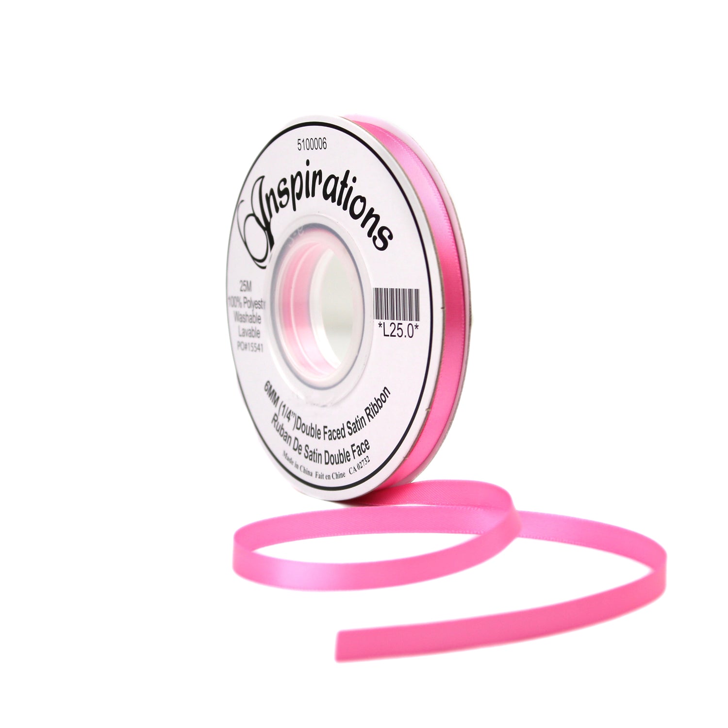 RIBBON 6MM DOUBLE FACED SATIN