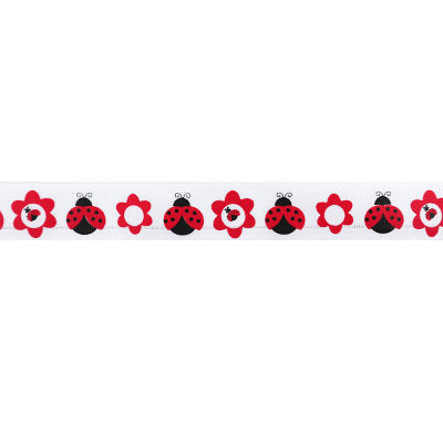 RIBBON GROSGRAIN LADYBUG 22MM