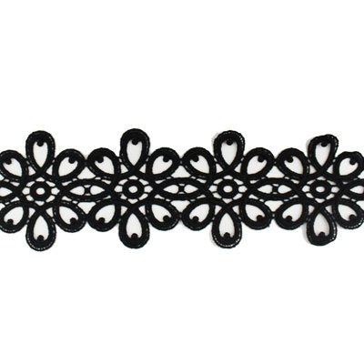 LACE FLOWER MOTIF TRIM 6.8CM