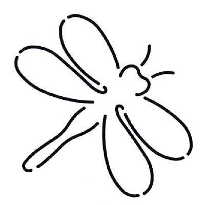 QUILTING STENCIL DRAGONFLY
