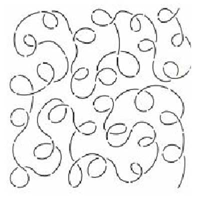 QUILTING STENCIL LARGE LOOP BACKGROUND 1091 11''