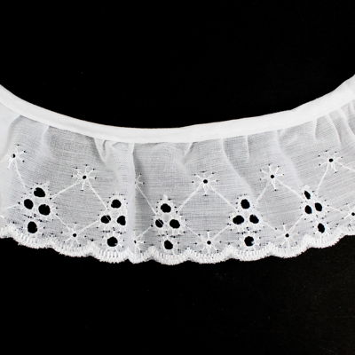 LACE EYELET RUFFLED 3.8CM