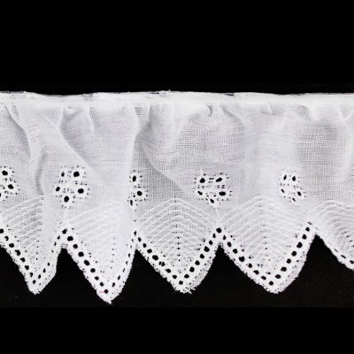 LACE EYELET RUFFLED 4.5CM