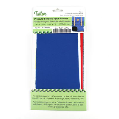 PRESSURE SENSITIVE NYLON PATCHES 4 COLOUR MULTI PACK