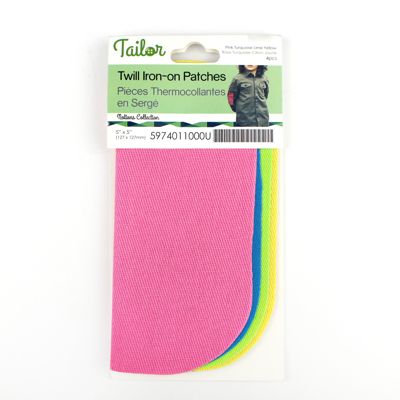 4 TWILL IRON ON PATCHES