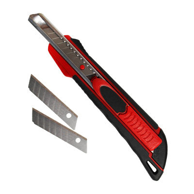 FABRICLAND LOGO RETRACTABLE CUTTER 9MM WITH 2 REPLACEMENT BLADES (WITH 2 REPLACEMENT BLADES)