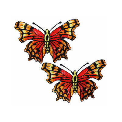 APPLIQUES 2 RED BUTTERFLY 5.8CM X 4CM