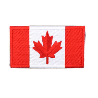 APPLIQUE CANADIAN FLAG 10.2CM X 5.7CM
