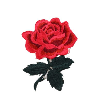 APPLIQUE ROSE 8CM X 5.7CM