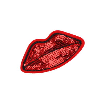 APPLIQUE LIPS SEQUINS 8CM X 3.7CM