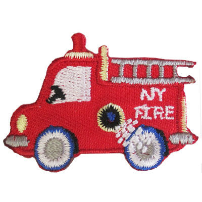 APPLIQUE FIRE TRUCK 3.5CM X 4.5CM