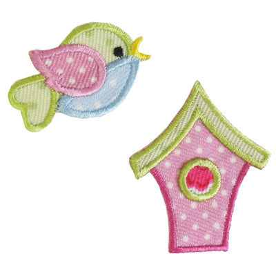 APPLIQUE BIRD & HOUSE