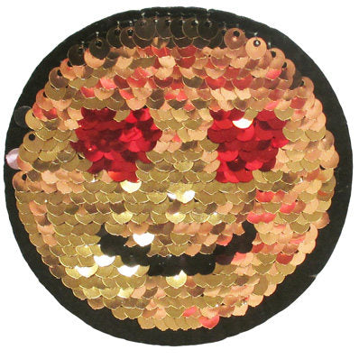APPLIQUE REVERSE SMILE MERMAID SEQUINS 7.9CM X 7.9CM