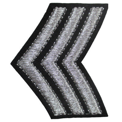 APPLIQUE SERGEANT STRIPES 6.6CM X 5.2CM
