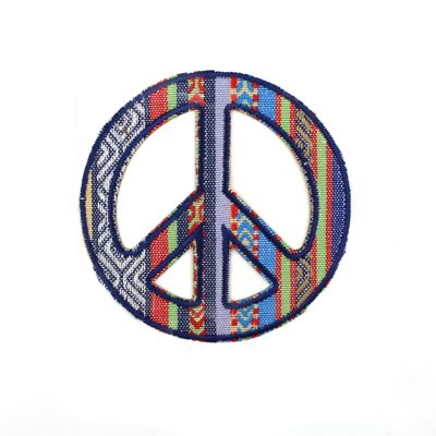 PEACE SIGN APPLIQUE 10CM X 10CM