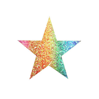 APPLIQUE GLITTER STAR OMBRE 8 X 8CM