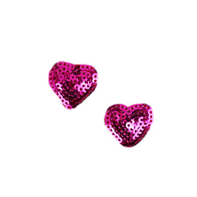 APPLIQUE SEQUIN MINI HEARTS 2.5 X 2.5CM