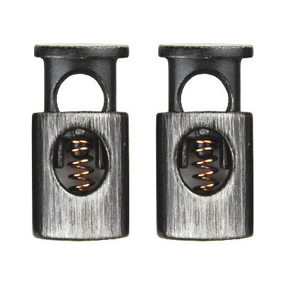 METAL CORD STOP 1 HOLE FLAT BULLET 15MMX10MMX5MM (7MM HOLE)