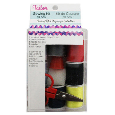 SEWING KIT IN PLASTIC STORAGE