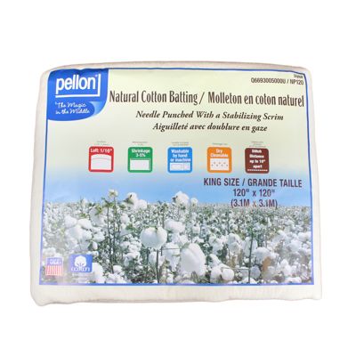 NATURES TOUCH COTTON BATTING WITH SCRIM KING SIZE