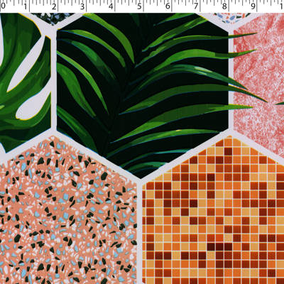 VINYL TABLING PRINTS - TROPICAL HONEYCOMB