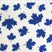 white/blue maple leaf polyester fleece