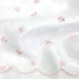 rose petal pink daisy embroidered mesh with scapolled edge