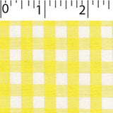 light weight polyester cotton 1/4 inch gingham in yellow and white