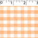 light weight polyester cotton 1/4 inch gingham in orange and white