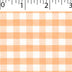 light weight polyester cotton 1/4 inch gingham in orange and white