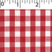 light weight polyester cotton 1/4 inch gingham in red and white