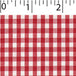 light weight polyester cotton 1/8 inch gingham in red and white