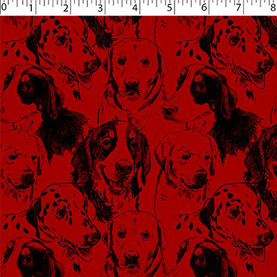 FLANNELETTE PRINTS - DOG FACES