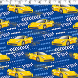 FLANNELETTE PRINTS - RACING CAR