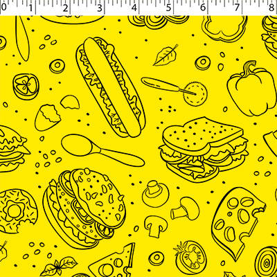 FLANNELETTE PRINTS - FAST FOOD