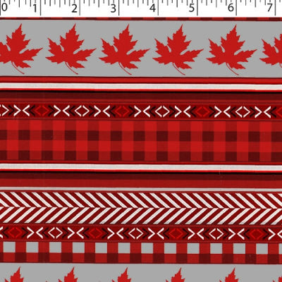 TRUE NORTH FLANNELETTE - LEAF STRIPE
