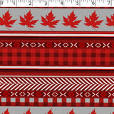 TRUE NORTH FLANNELETTE - LEAF STRIPE
