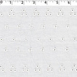 light to medium weight ivory polyester cotton embroidered eyelet